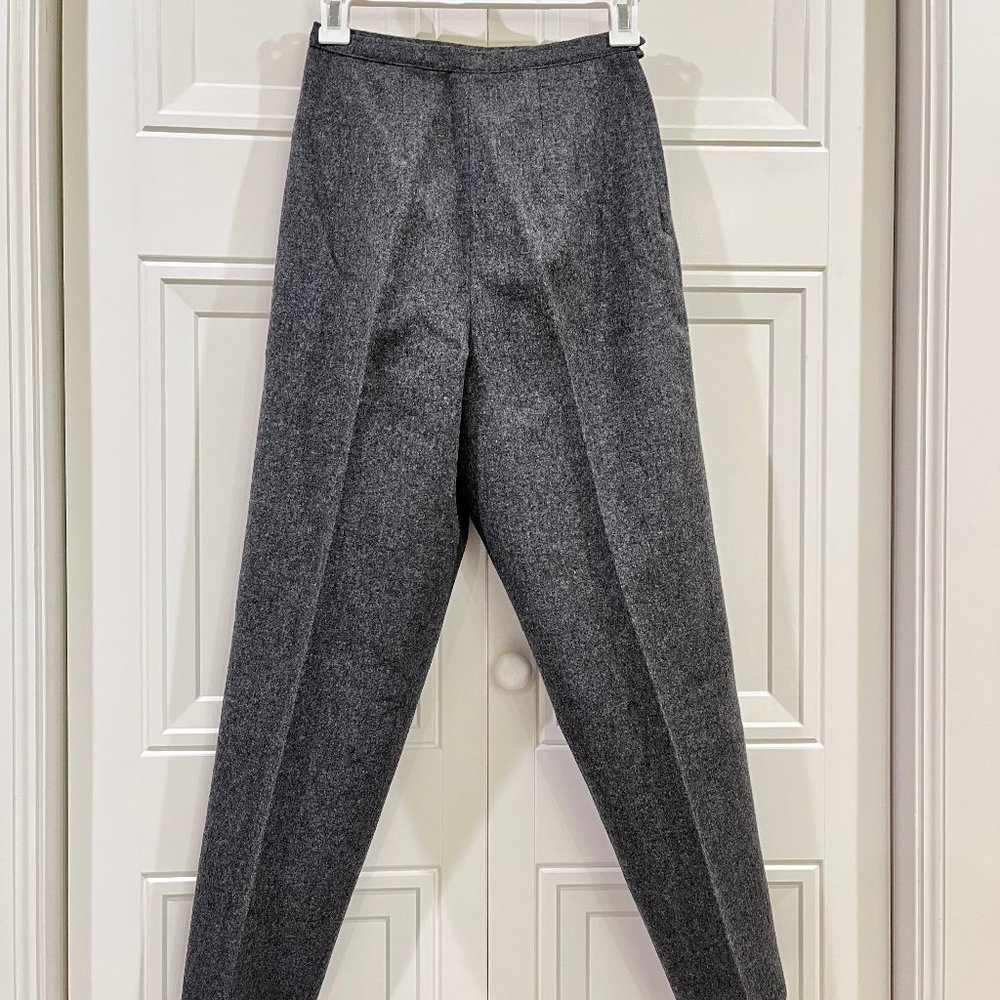 Vintage Gray Wool Blend Straight Leg Pant
